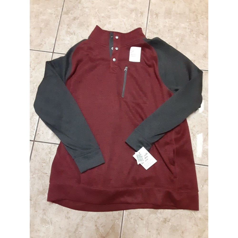 NWT Men's Sonoma Supersoft Sweater Fleece Pullover Size 2XB Red $58